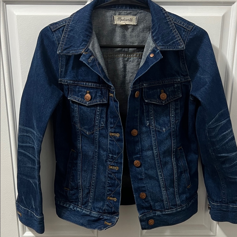 Madewell Indigo Denim Jacket with Copper Buttons